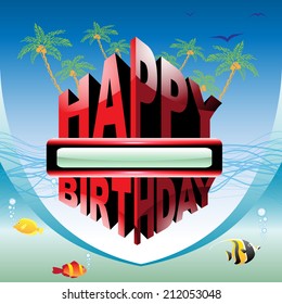 Happy Birthday, vector illustration for your design, eps10