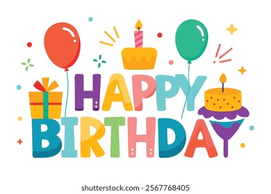 Happy Birthday Vector Image – Vibrant and Festive Designs.happy birthday vector images perfect for invitations, greeting cards, and celebration designs.