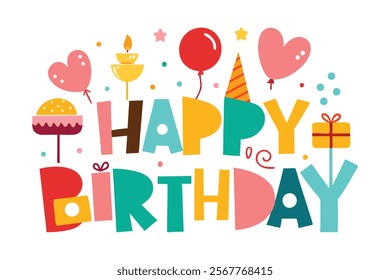 Happy Birthday Vector Image – Vibrant and Festive Designs.happy birthday vector images perfect for invitations, greeting cards, and celebration designs.