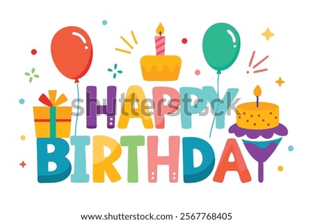 Happy Birthday Vector Image – Vibrant and Festive Designs.happy birthday vector images perfect for invitations, greeting cards, and celebration designs.