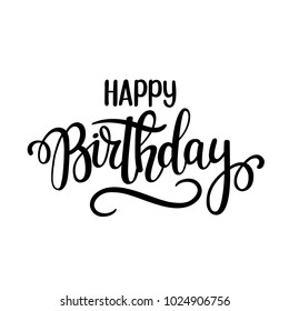 Happy Birthday Vector Lettering Design Posters Stock Vector (Royalty ...