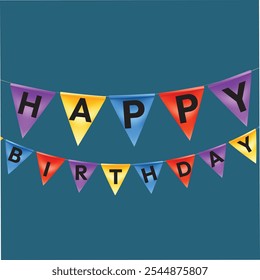 Happy Birthday. Happy Birthday vector lettering design. Modern calligraphy. Vector stock illustration abstract art background design. confetti classic colorful decoration. 