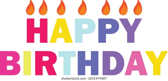 Happy Birthday. Happy Birthday vector lettering design. Modern calligraphy. Vector stock illustration stock illustration