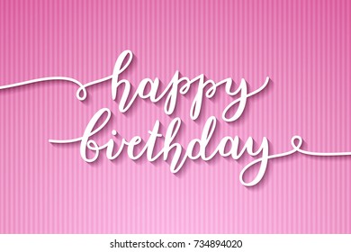 happy birthday, vector lettering, greeting card template