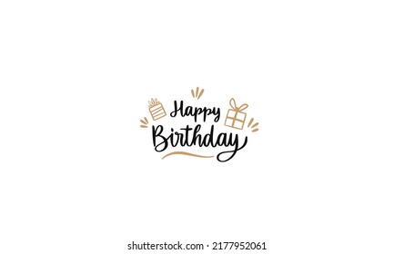 Happy Birthday vector logo design template