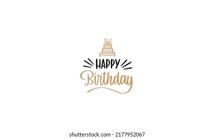 Happy Birthday vector logo design template