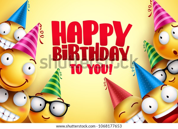 Image Vectorielle De Joyeux Anniversaire Souriants Image Vectorielle De Stock Libre De Droits