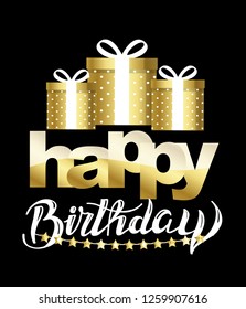 Happy birthday vector template banner - happy birthday card