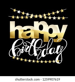 Happy birthday vector template banner - happy birthday card