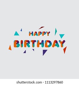 Happy Birthday Vector Template Design Illustration