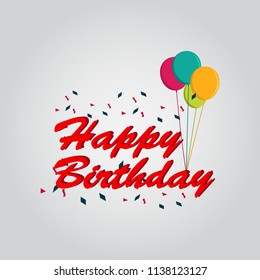 Happy Birthday Vector Template Design Illustration