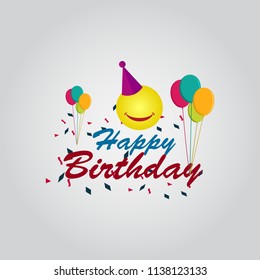 Happy Birthday Vector Template Design Illustration