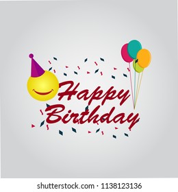 Happy Birthday Vector Template Design Illustration
