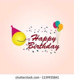Happy Birthday Vector Template Design Illustration