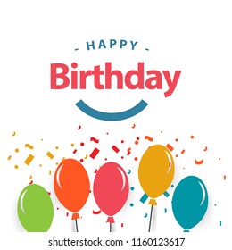 Happy Birthday Vector Template Design Illustration