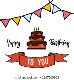 Happy Birthday Vector Template Design Illustration