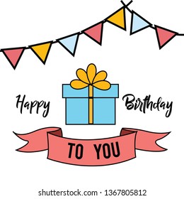 Happy Birthday Vector Template Design Illustration