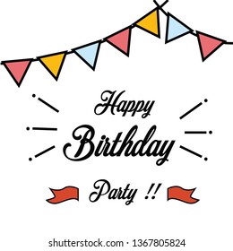Happy Birthday Vector Template Design Illustration