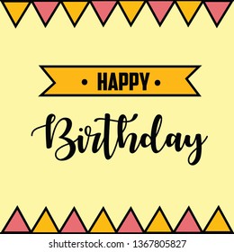 Happy Birthday Vector Template Design Illustration