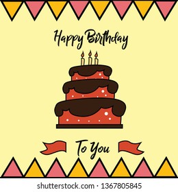 Happy Birthday Vector Template Design Illustration
