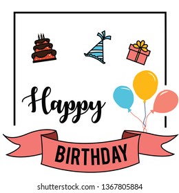 Happy Birthday Vector Template Design Illustration