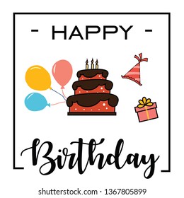 Happy Birthday Vector Template Design Illustration