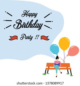 Happy Birthday Vector Template Design Illustration