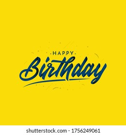 Happy birthday vector template. Design for banner, greeting cards or print. 