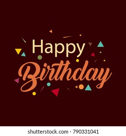 Happy Birthday Vector Template Design
