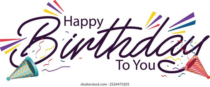 Happy birthday vector transparent background	