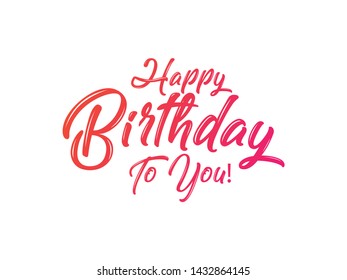 Happy Birthday Vector Typography Background Photo Stock Vector (Royalty ...