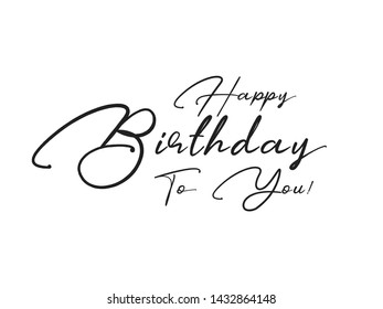 Happy Birthday Vector typography background for photo overlay or heading, title for compliment card -- birthday, office party, posters, flyers, greeting cards, arts and craft, Wallpaper etc.