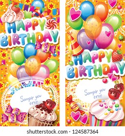 Happy birthday vertical cards