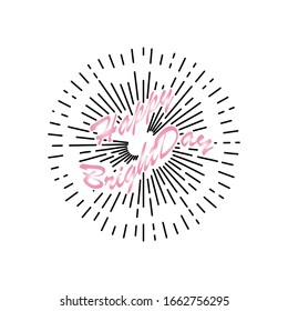 Happy birthday vintage hand drawn sunburst vector illustration