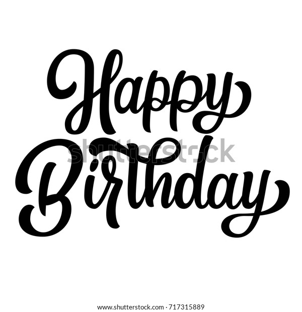Happy Birthday Vintage Hand Lettering Fancy Stock Vector (Royalty Free ...