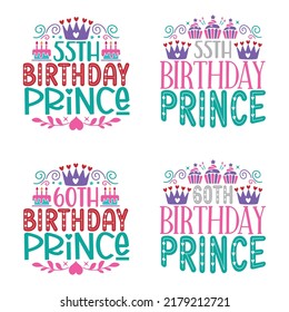 Happy Birthday  vintage, typography T shirt design And SVG Design Bundle, Vector EPS Editable Files Bundle, can you download this Designs Bundle for your business.