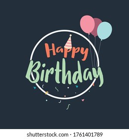 Happy Birthday Wishes Square Frame Confetti Stock Vector (Royalty Free ...