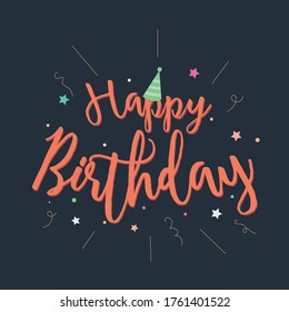 Luxury Happy Birthday Golden Greeting Celebration Stock Vector (Royalty ...