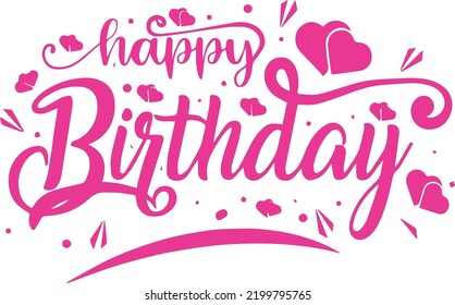 Happy Birthday Wishes Love Text Sticker Stock Vector (Royalty Free ...