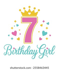 Happy birthday wishes for seven year old girls.