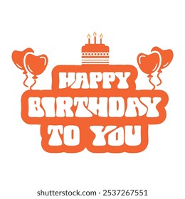 Happy Birthday Wishes Vector design, Typhography text Style,