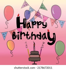 happy birthday wishes vector for everyone