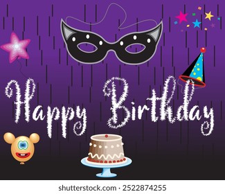 Happy Birthday wishing template design, poster, banner, wishing card, graphic, letters, template, background