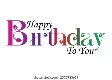 Happy Birthday wishings vector illustration.
