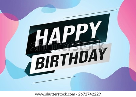 happy birthday word concept vector illustration with lines modern futuristic 3d style for landing page template web mobile app poster banner flyer background gift card coupon label wallpaper 
