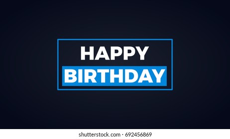 HAPPY BIRTHDAY Word. Minimal Modern Titles