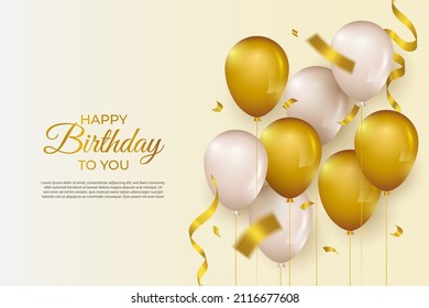 Happy birthday to you. beautiful birthday background and greeting with balloons.