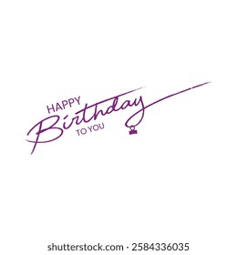 Happy Birthday To You Calligraphy lettering card. calligraphy isolated on white background
Happy Birthday typography design vector. Beautiful greeting card scratched calligraphy black text word. 