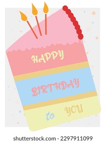 Happy Birthday To You Card Cake