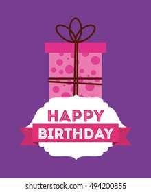 happy birthday to you celebration poster vector illustration design